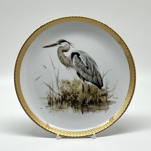 Blue Heron Plate, 8"