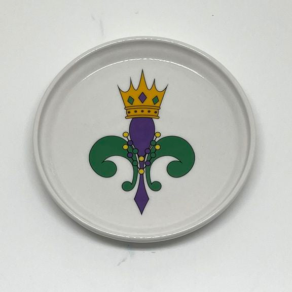 Mardi Gras Fleur de Lis Anything Dish, 5"