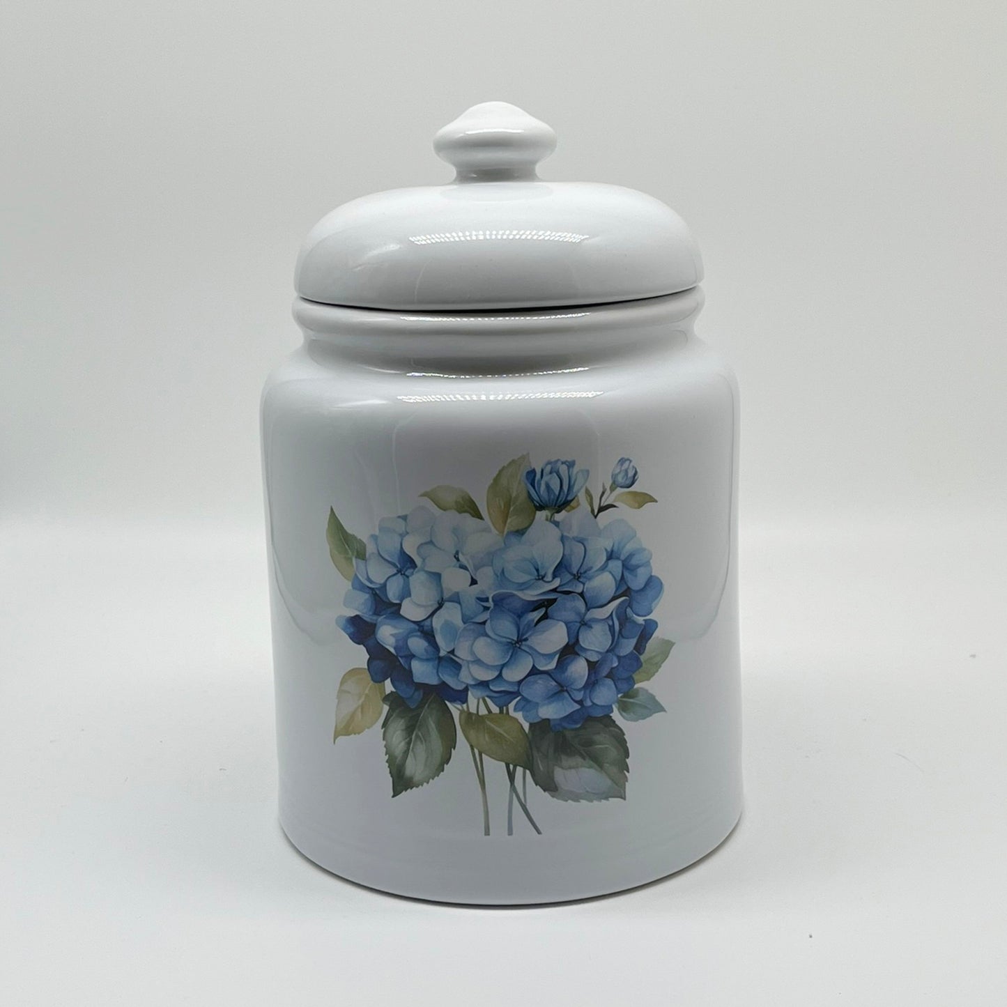 Blue Hydrangea Cookie Jar