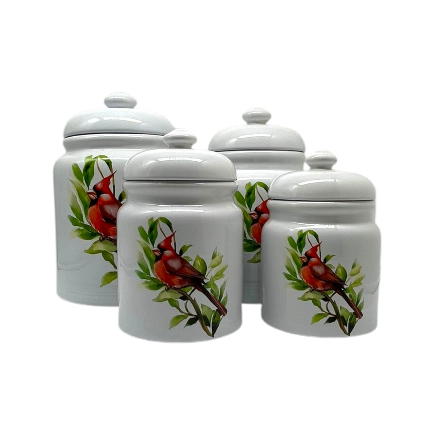 Cardinal Canister Set, 4 pc.