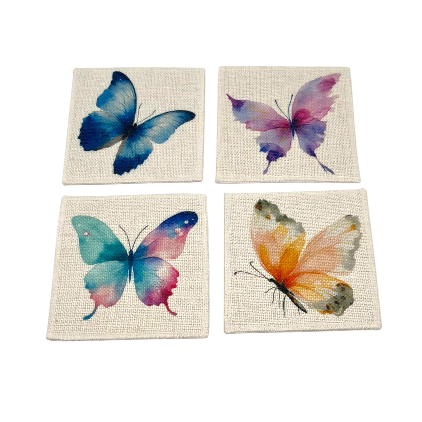 Butterfly Coasters (linen - set of 4)