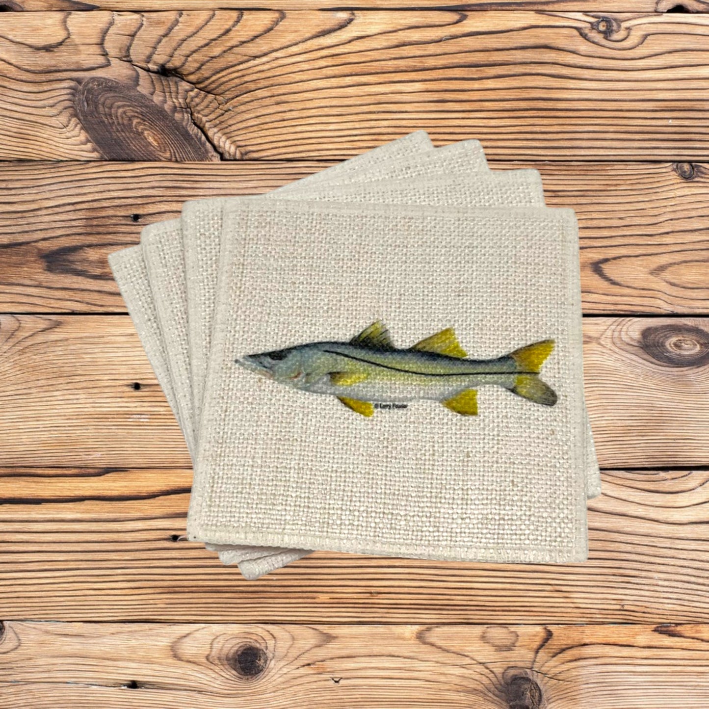 Snook Coasters (linen - set of 4)