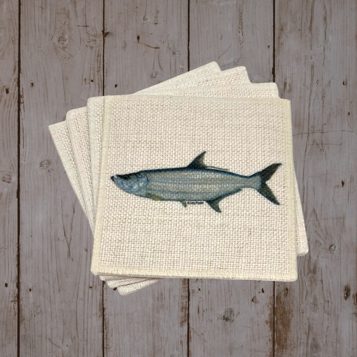 Tarpon Coasters (linen - set of 4)