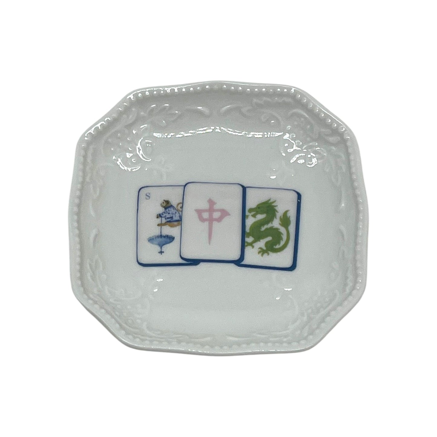 Mahjong Square Scrolled Dish