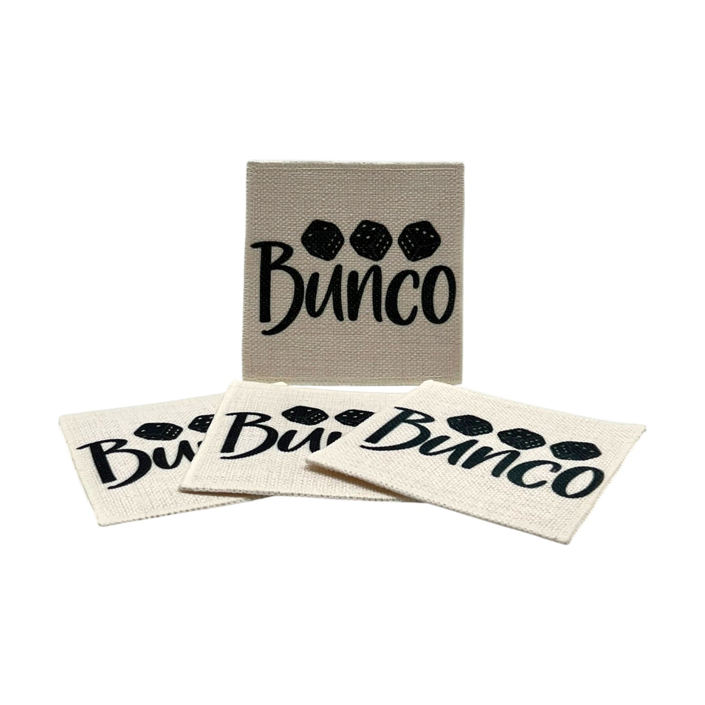 Bunco Coasters (linen - set of 4)