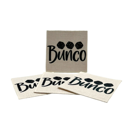 Bunco Coasters (linen - set of 4)