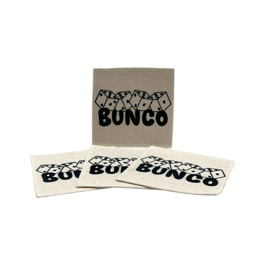 Bunco Coasters (linen - set of 4)