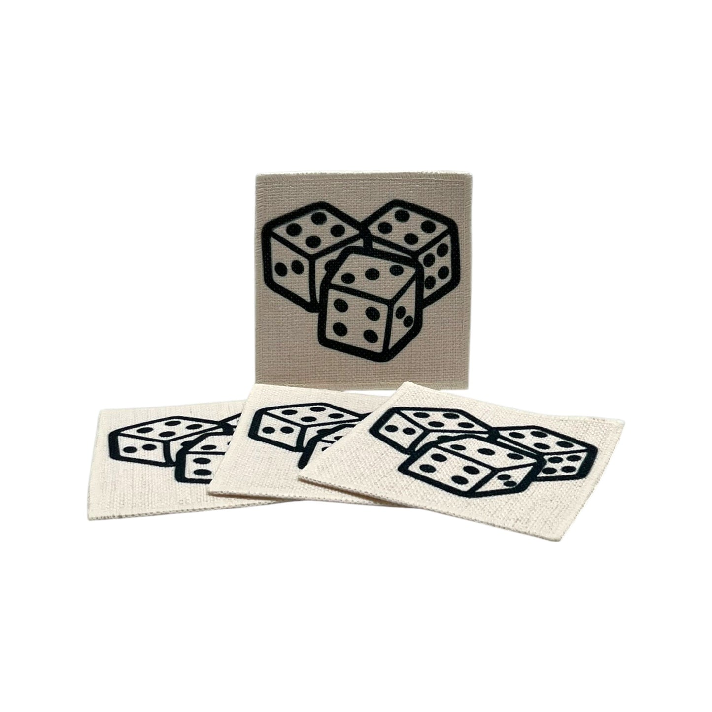 Dice Coasters (linen - set of 4)