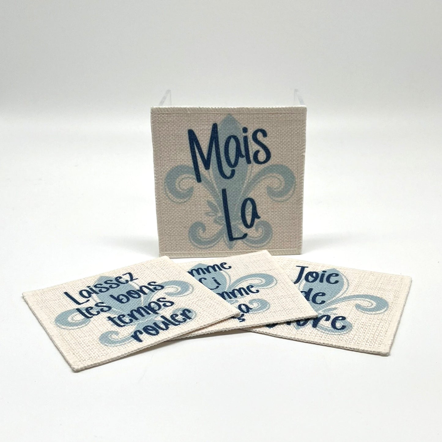 Cajun French Coasters (linen - set of 4)