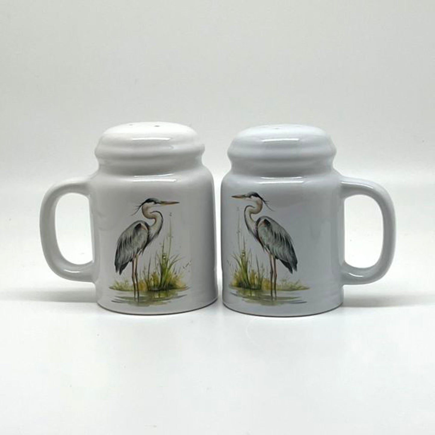 Blue Heron Salt & Pepper Shakers (range style)