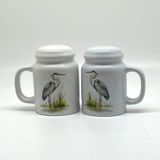 Blue Heron Salt & Pepper Shakers (range style)