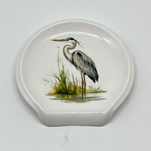 Blue Heron Spoon Rest (large)
