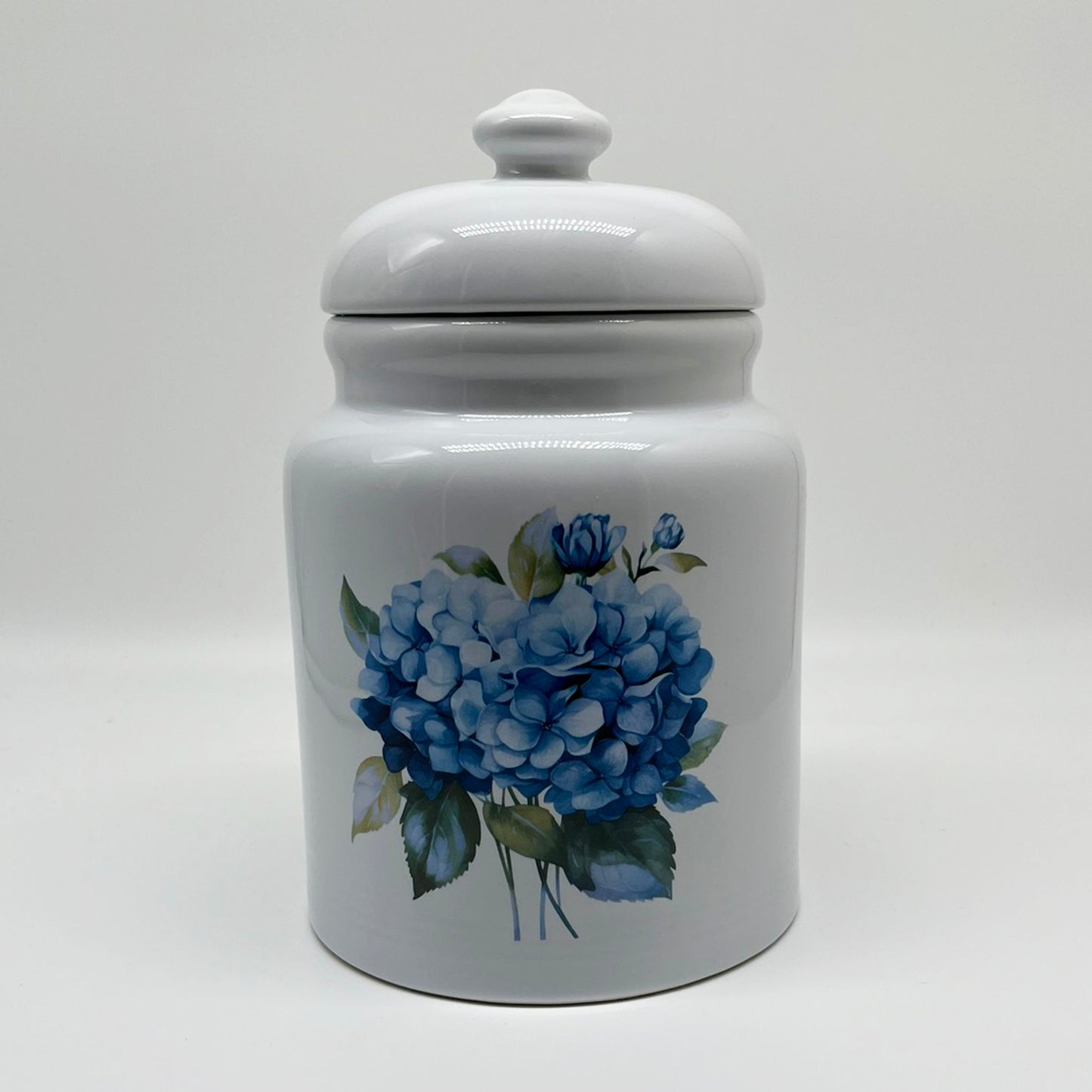 Blue Hydrangea Cookie Jar
