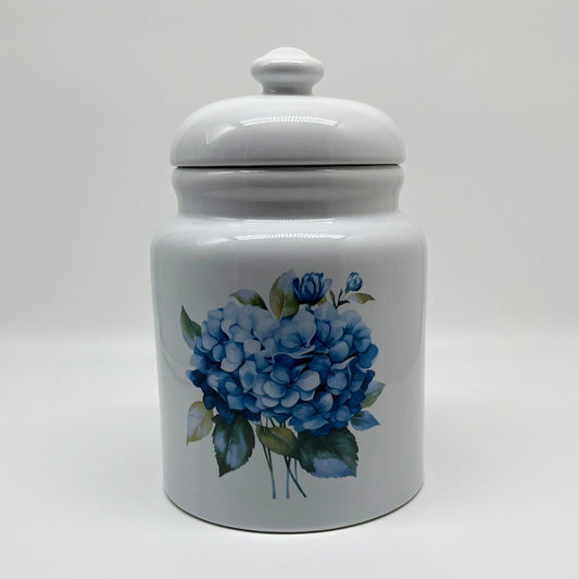 Blue Hydrangea Cookie Jar