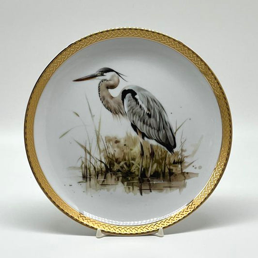 Blue Heron Plate, 8"