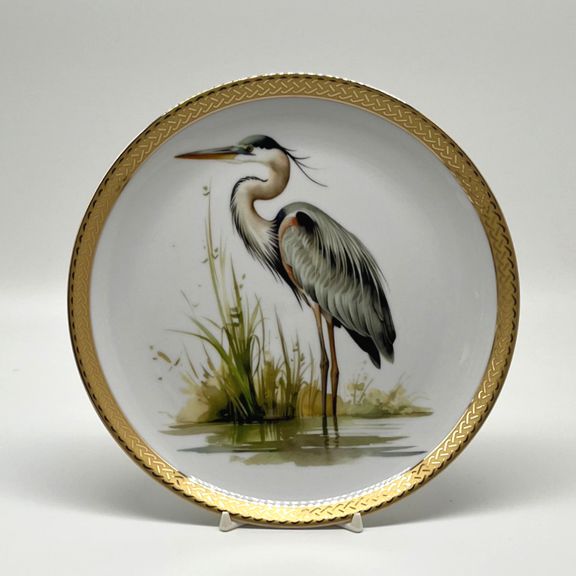 Blue Heron Plate, 8"