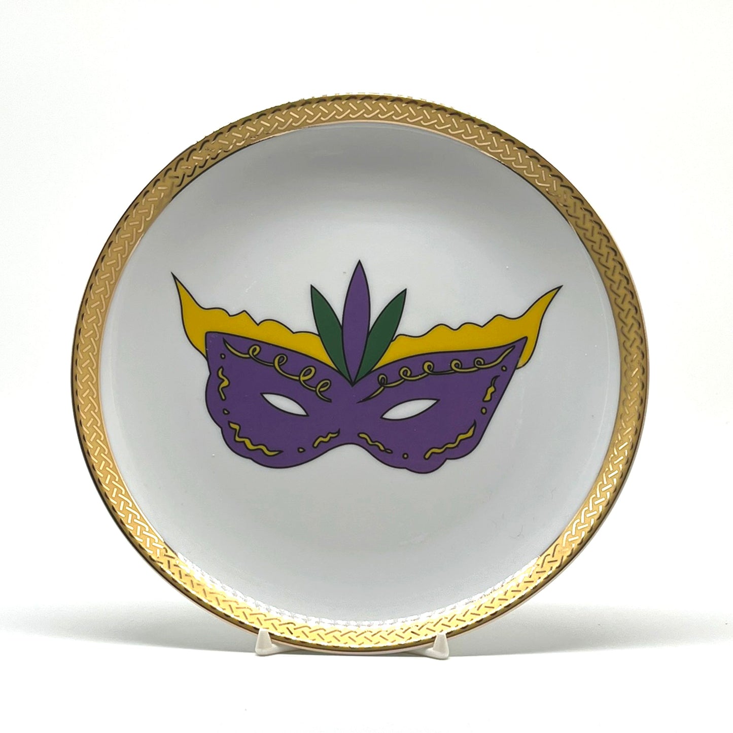 Mardi Gras Mask Plate, 8"