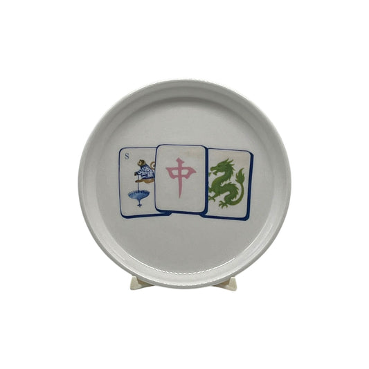 Mahjong Tiles Anything Dish, 5" (blue tiles)