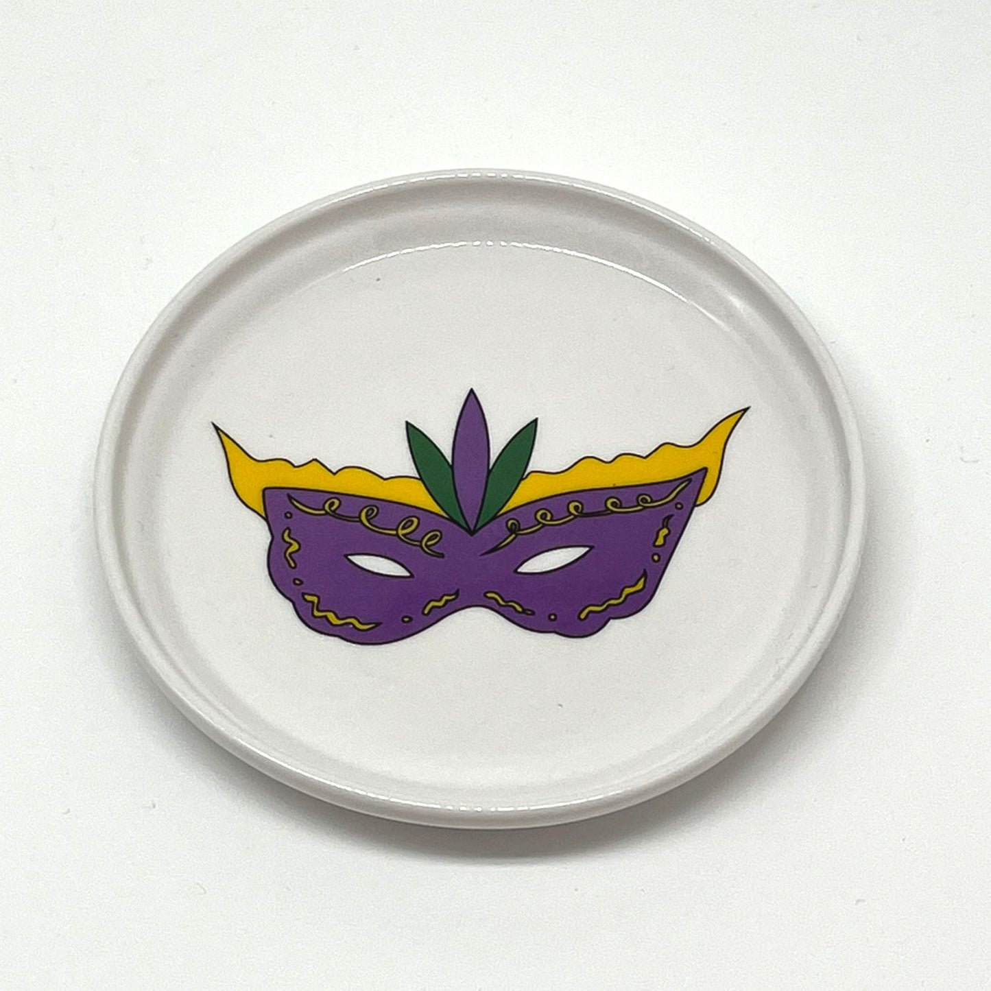 Mardi Gras Mask Anything Dish, 5"