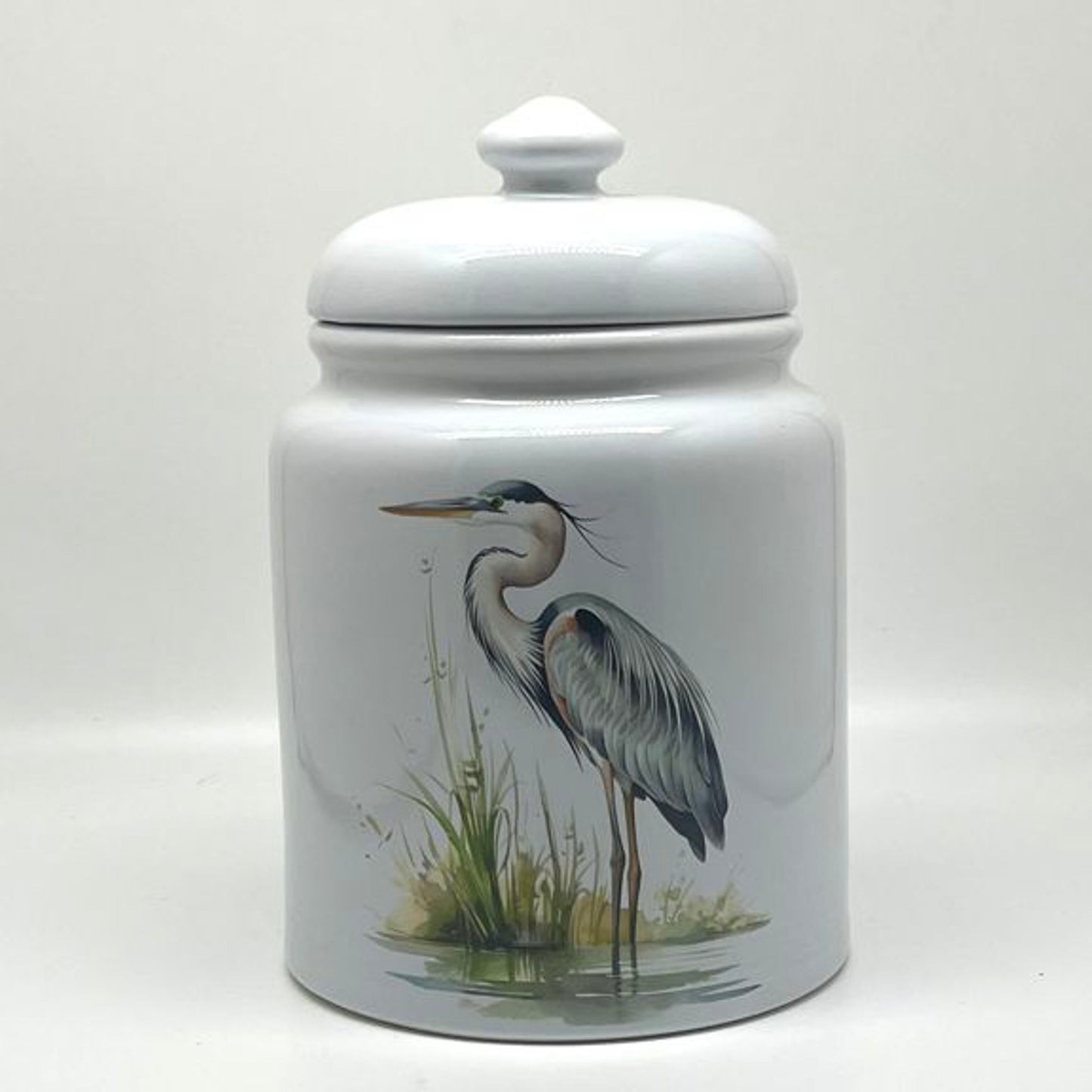 Blue Heron Cookie Jar