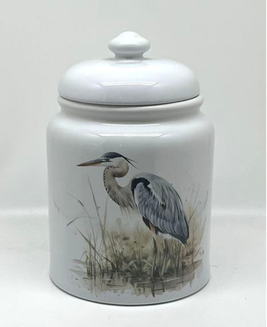 Blue Heron Cookie Jar