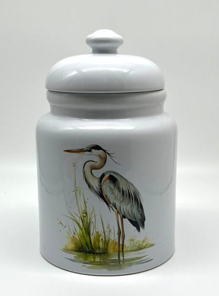 Blue Heron Cookie Jar