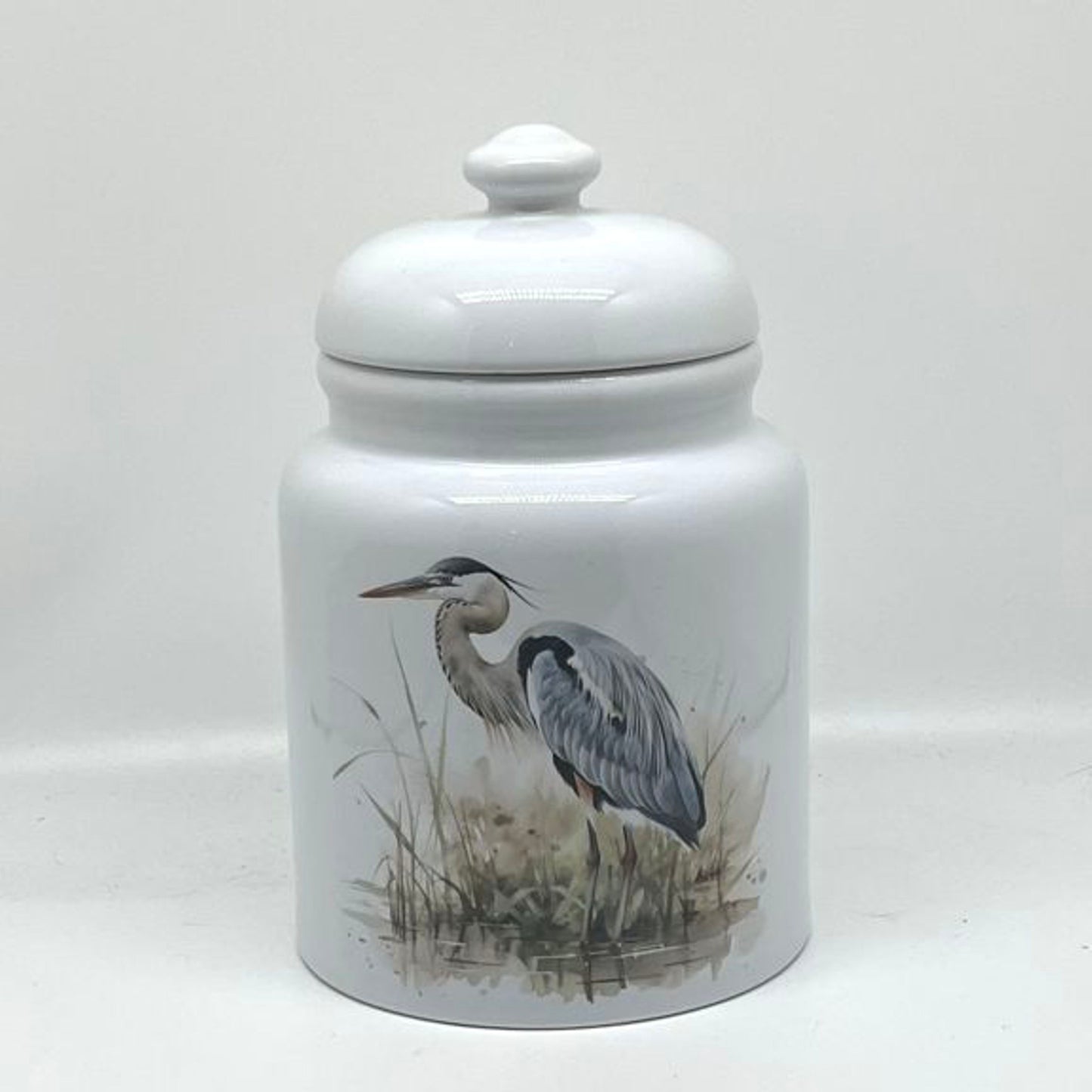 Blue Heron Cookie Jar