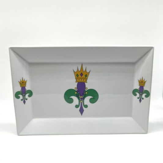 Mardi Gras Fleur de Lis Platter