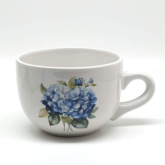 Blue Hydrangea Soup Mug, 24oz.