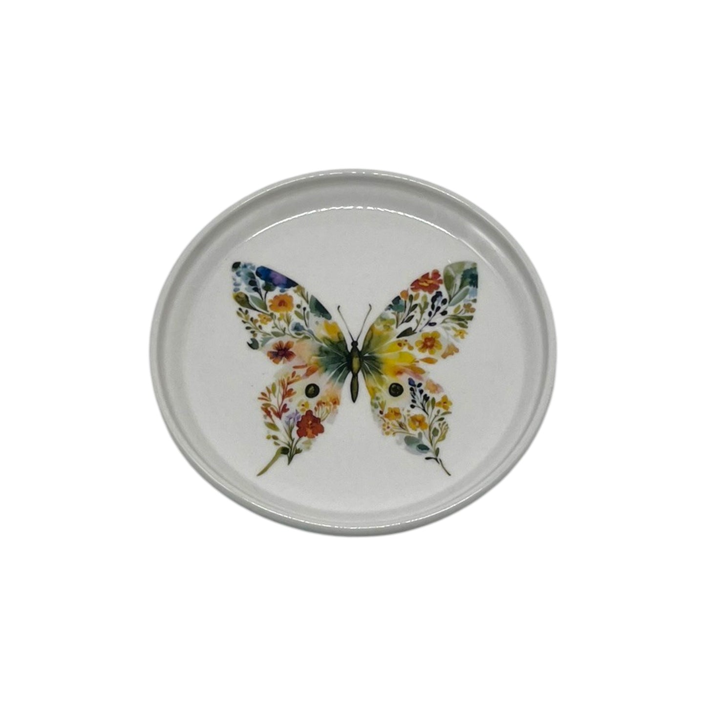 Floral Butterfly Anything Dish, 5"