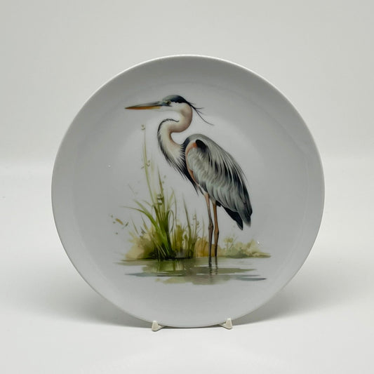 Blue Heron Plate, 8 1/4"
