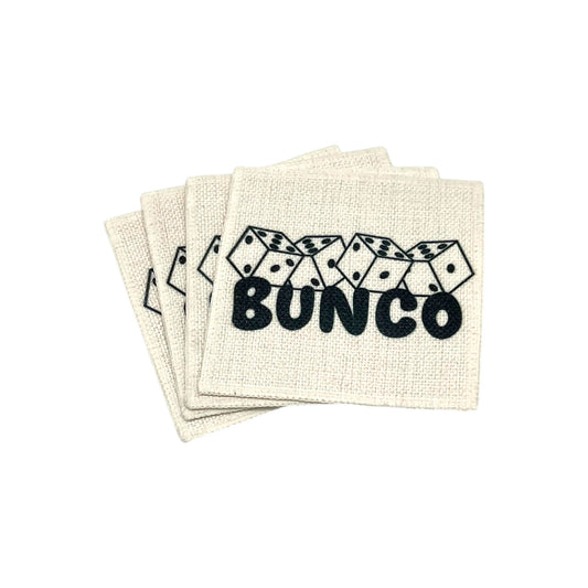 Bunco Coasters (linen - set of 4)