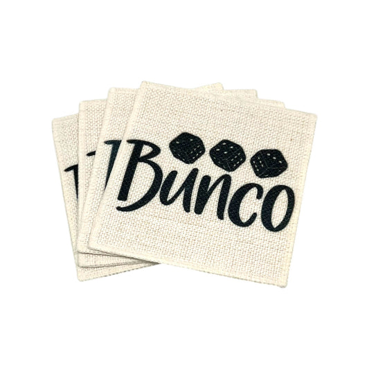 Bunco Coasters (linen - set of 4)