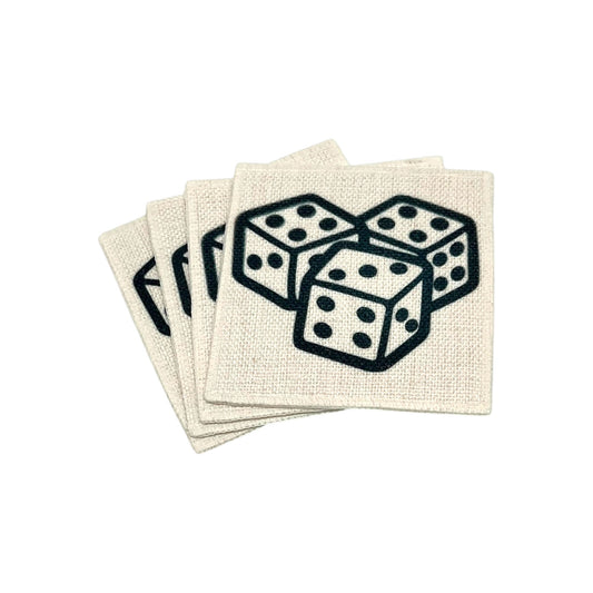 Dice Coasters (linen - set of 4)