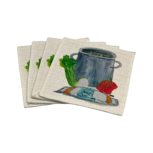 Gumbo Coasters (linen - set of 4)
