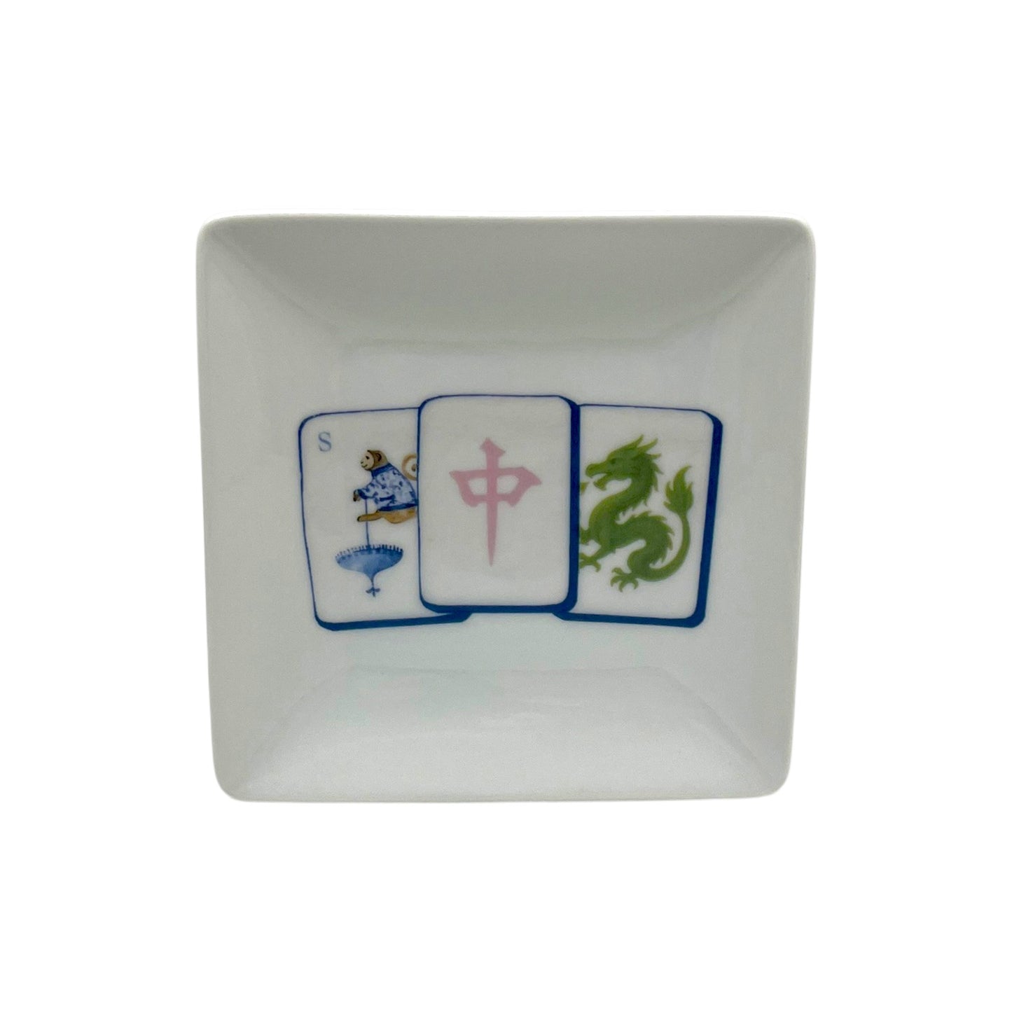 Mahjong Square Plate, 4 1/2"