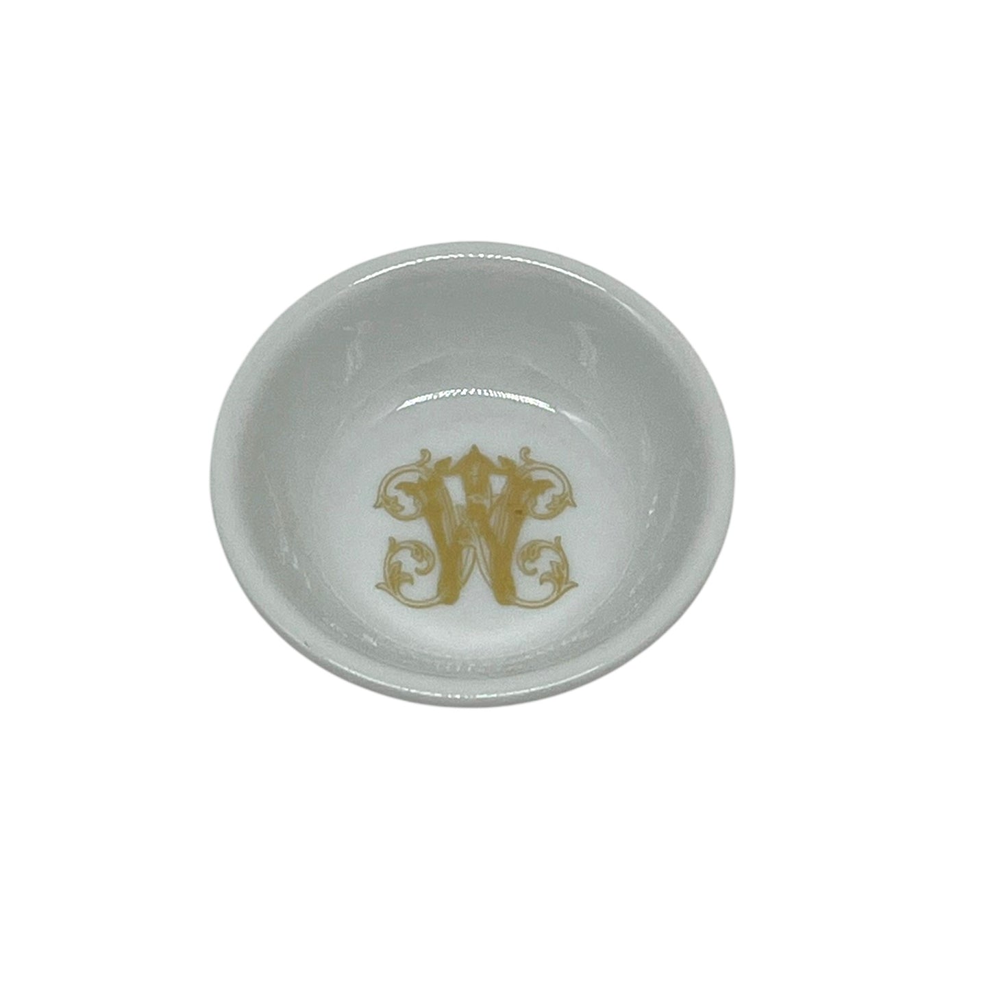 Faux Gold Monogram Ring Dish, 2 3/4"