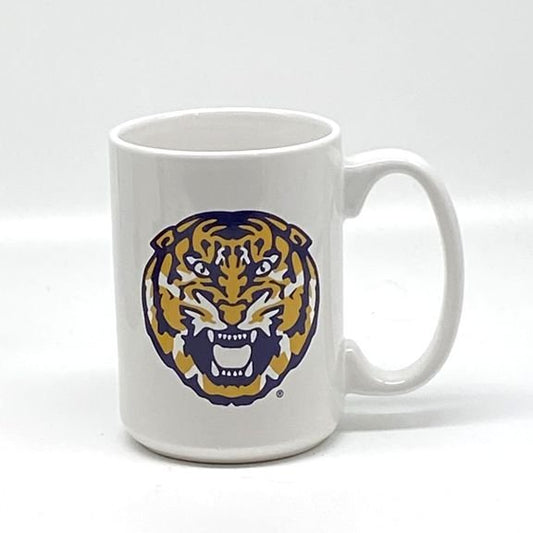 LSU Tiger Head Mug, 15 oz.