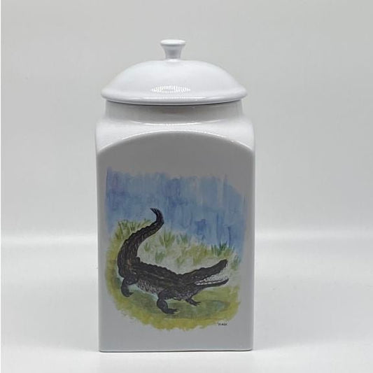 Alligator Canister Jar, 10" (large)