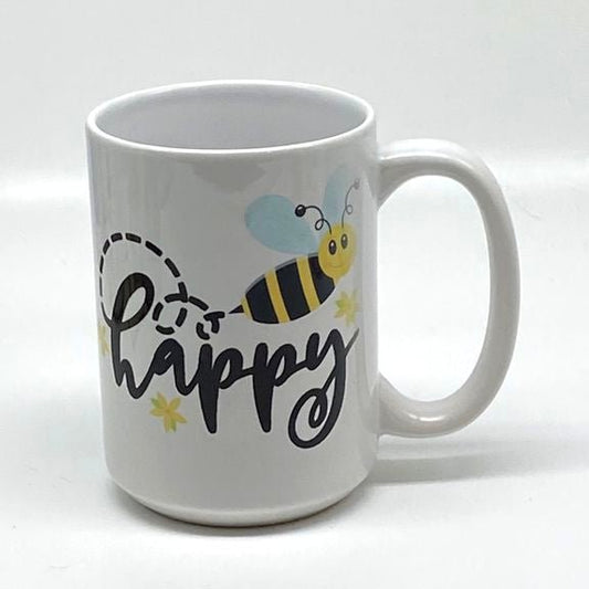 BEE Happy Mug, 15 oz.